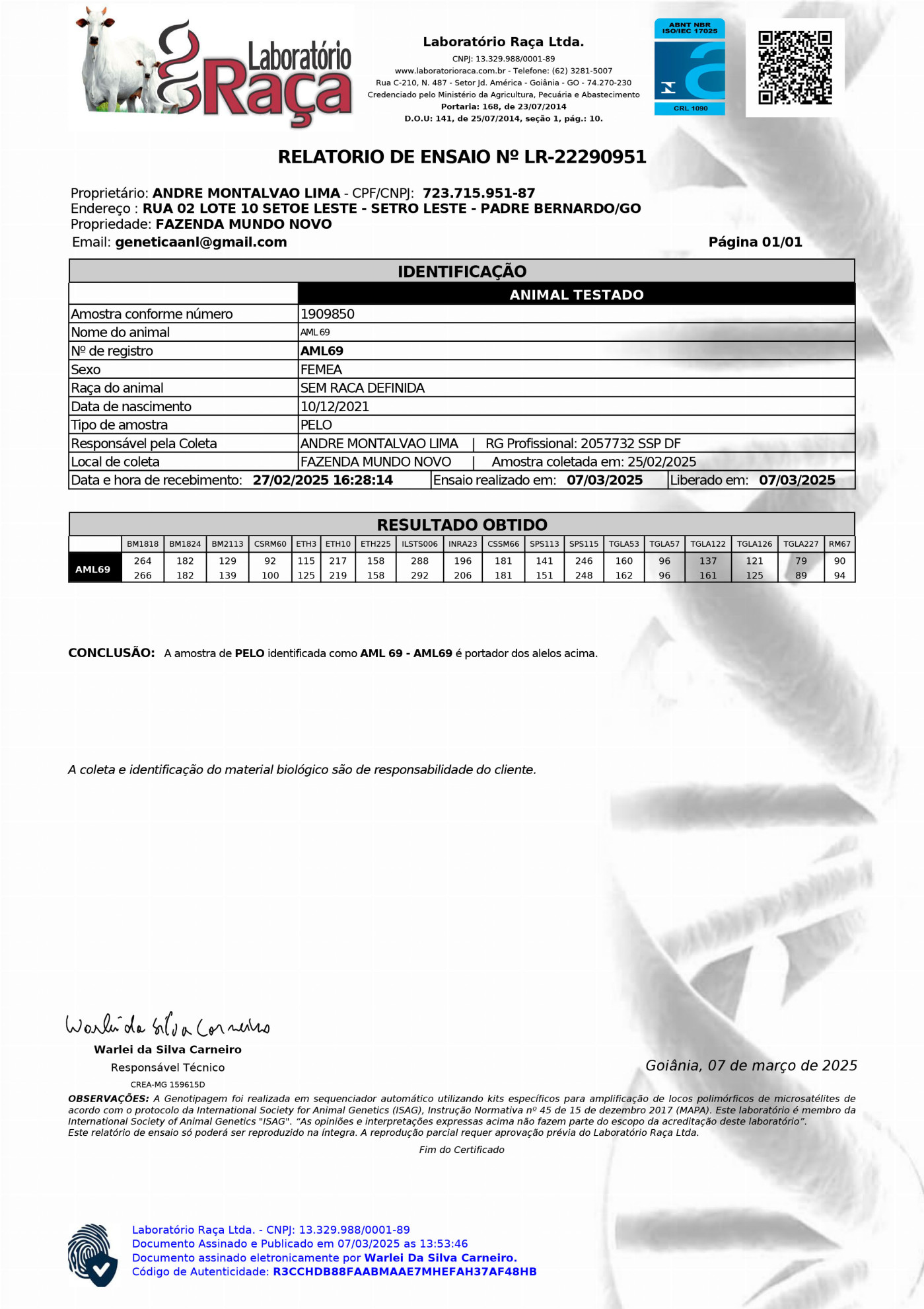 Imagem do animal